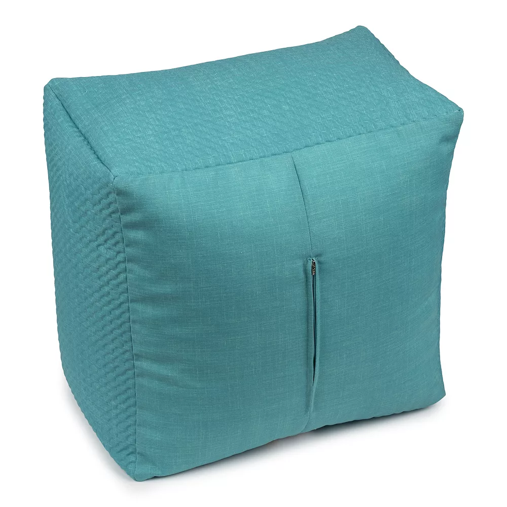Sonoma Goods For Life® Dash Pinsonic Quilted Indoor Outdoor Square Pouf 2 Sonoma Goods For Life® Dash Pinsonic Quilted Indoor Outdoor Square Pouf - Image 2