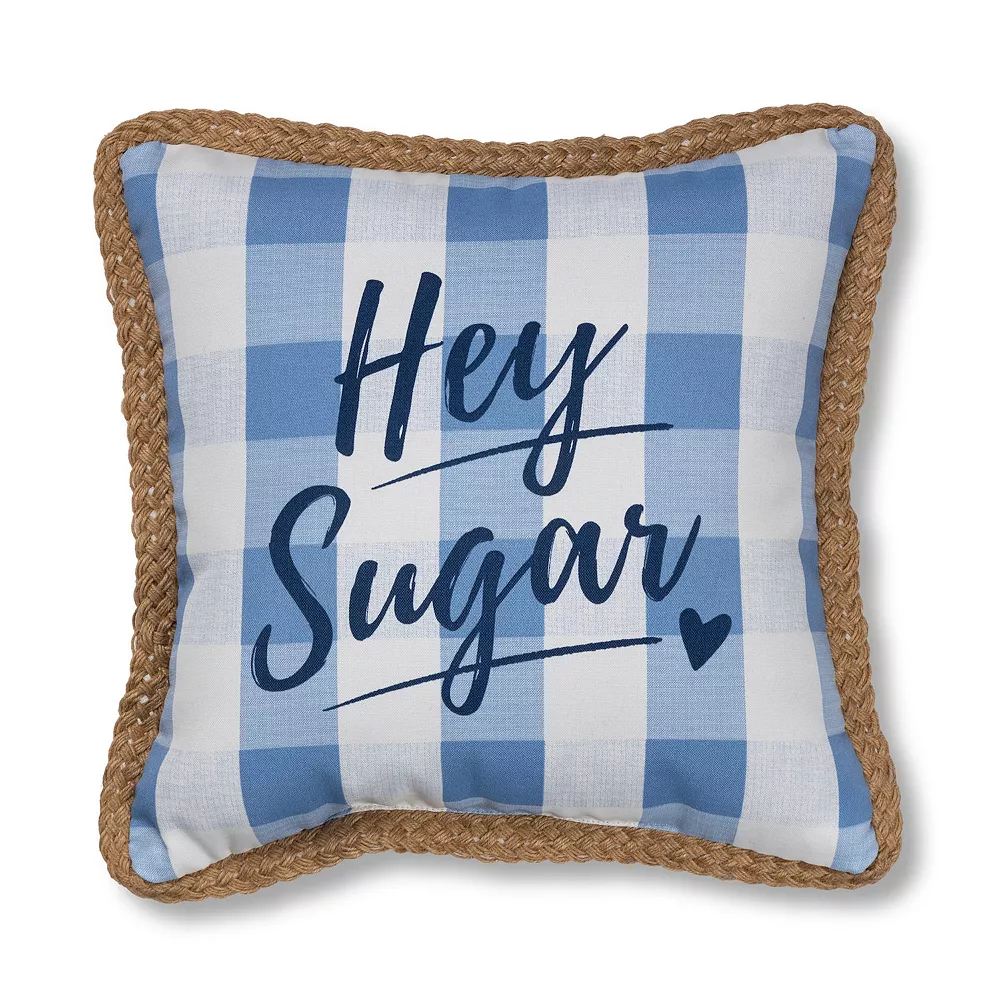 Sonoma Goods For Life® Gingham Hey Sugar Indoor Outdoor Throw Pillow 1 Sonoma Goods For Life® Gingham Hey Sugar Indoor Outdoor Throw Pillow