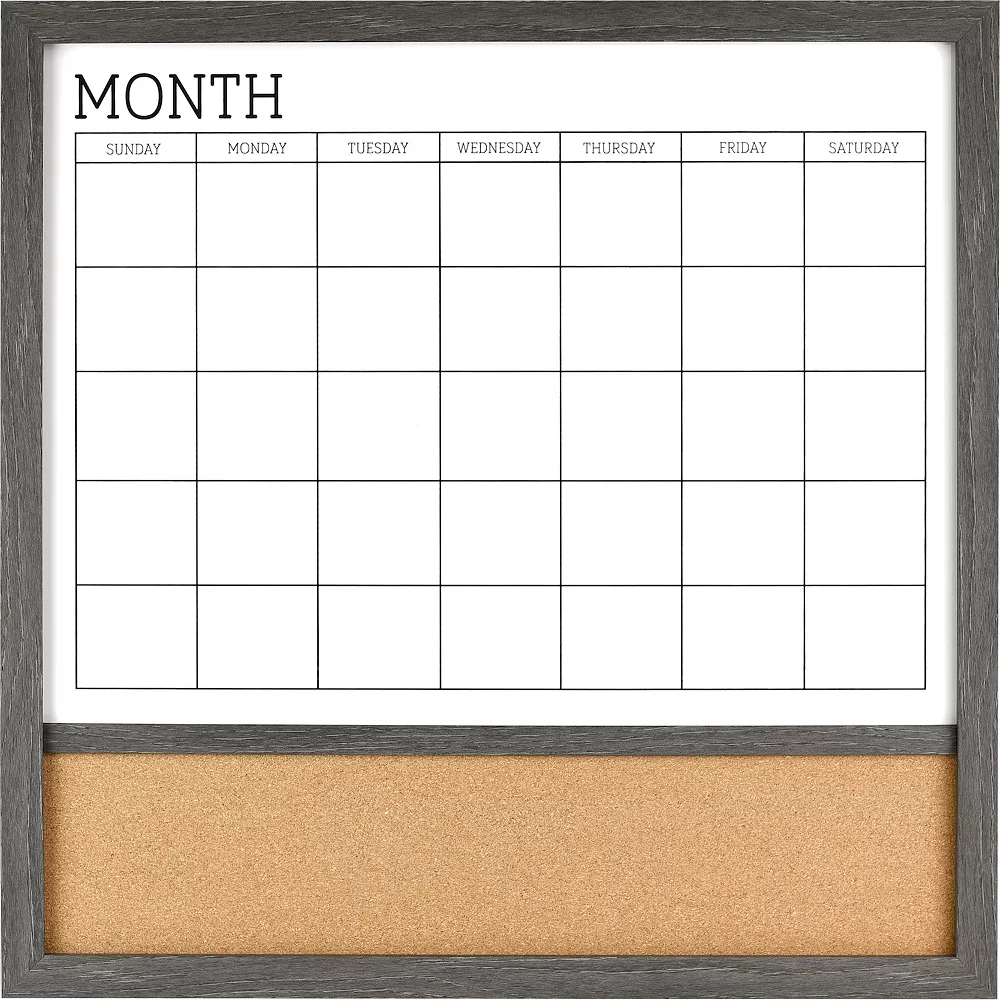 Sonoma Goods For Life® Monthly Cork Board Dry Erase Calendar Wall Decor 1 Sonoma Goods For Life® Monthly Cork Board Dry Erase Calendar Wall Decor