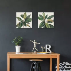 Sonoma Goods For Life® Magnolia Leaves I & II Canvas Wall Art 2-piece Set -Sonoma Goods For Life Shop 5661545 ALT3