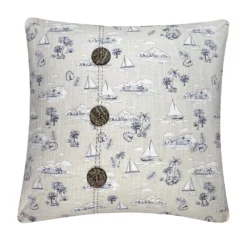 Sonoma Goods For Life® Seaside Toile Feather Fill Throw Pillow