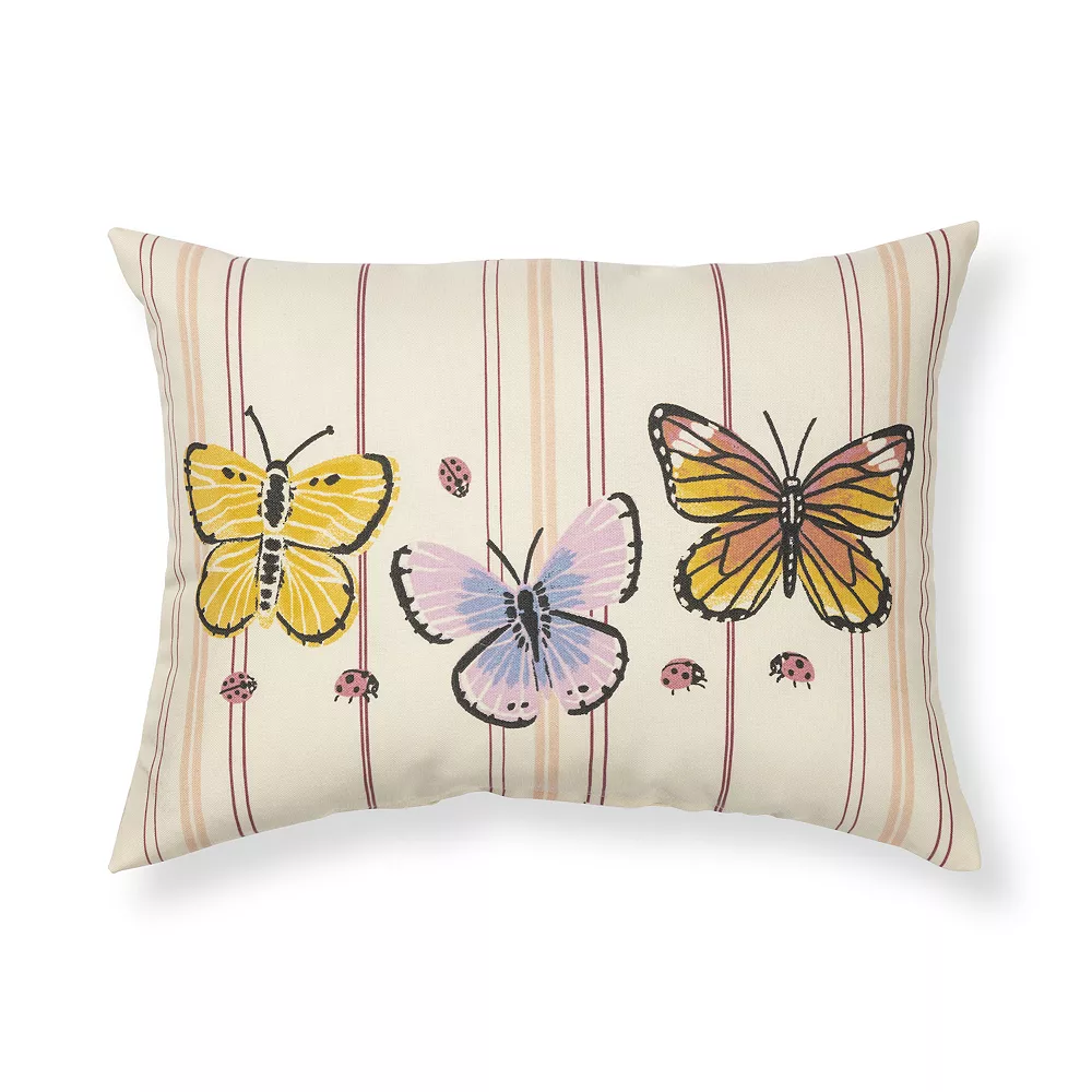 Sonoma Goods For Life® Butterflies 12" X 17" Outdoor Throw Pillow 1 Sonoma Goods For Life® Butterflies 12" X 17" Outdoor Throw Pillow