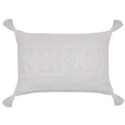 Sonoma Goods For Life® White Boho Embroidered Ultimate Feather Fill Throw Pillow
