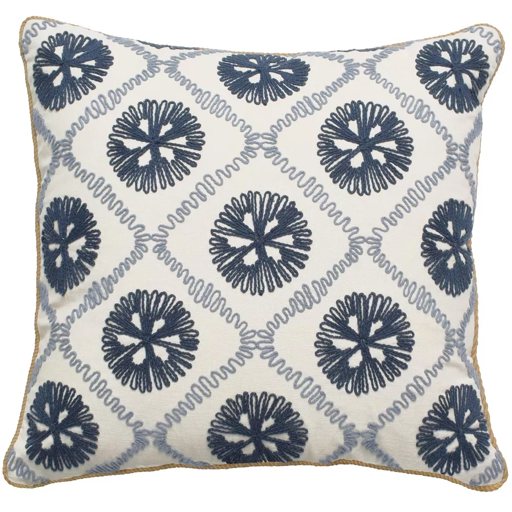 Sonoma Goods For Life® 20" X 20" Ivory Blue Geo Throw Pillow 1 Sonoma Goods For Life® 20" X 20" Ivory Blue Geo Throw Pillow