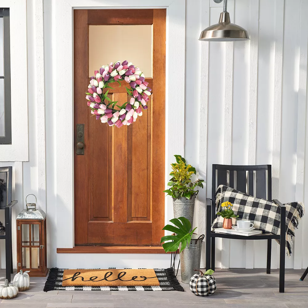 Sonoma Goods For Life® Artificial Tulip Wreath 2 Sonoma Goods For Life® Artificial Tulip Wreath - Image 2