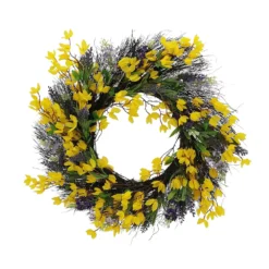 Sonoma Goods For Life® Artificial Forsythia Lavender Wreath