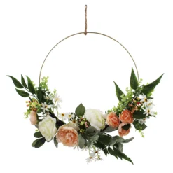 Sonoma Goods For Life® Asymmetrical Artificial Rose Daisy Wreath