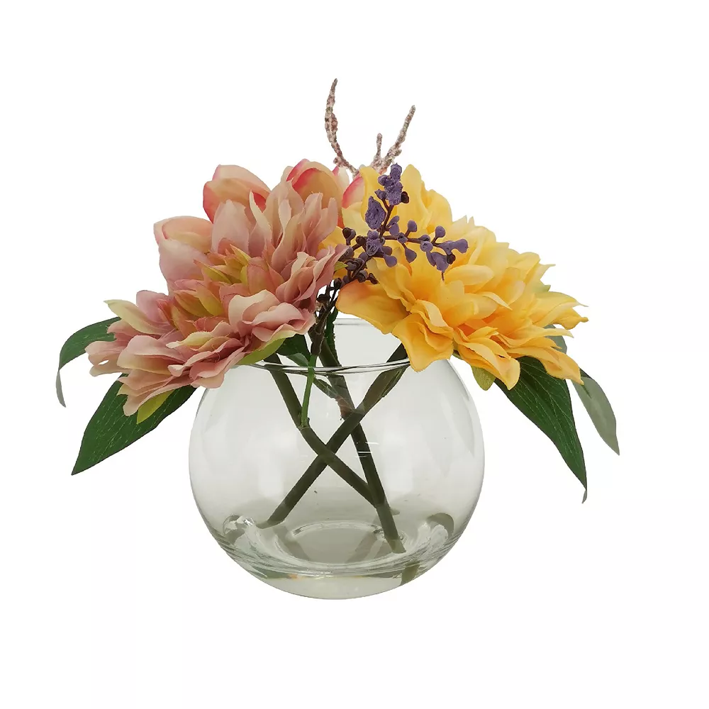 Sonoma Goods For Life® Artificial Dahlia Vase Table Decor 1 Sonoma Goods For Life® Artificial Dahlia Vase Table Decor