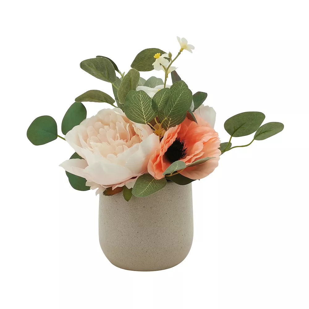 Sonoma Goods For Life® Artificial Poppy Eucalyptus Arrangement Table Decor 1 Sonoma Goods For Life® Artificial Poppy Eucalyptus Arrangement Table Decor