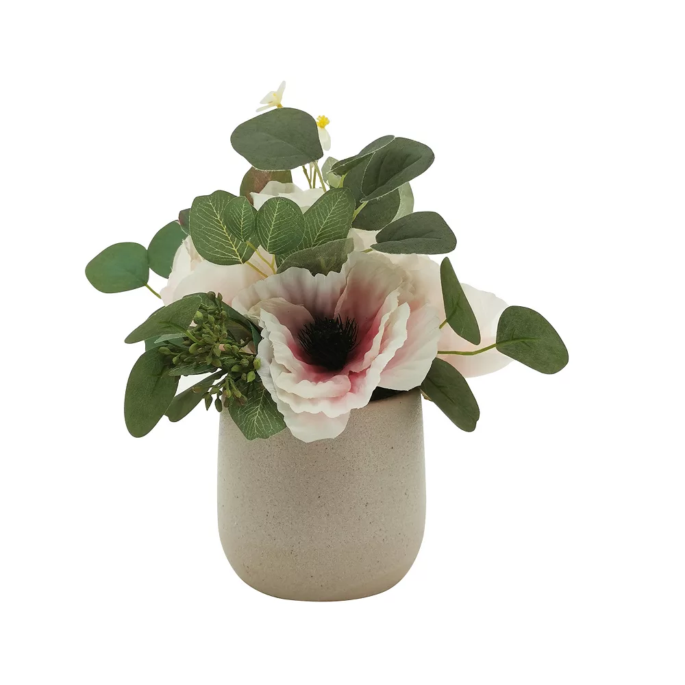 Sonoma Goods For Life® Artificial Poppy Eucalyptus Arrangement Table Decor 2 Sonoma Goods For Life® Artificial Poppy Eucalyptus Arrangement Table Decor - Image 2