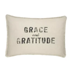 Sonoma Goods For Life® 14" X 20" Linen "Grace And Gratitude" Pillow