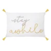 Sonoma Goods For Life® White & Yellow Stay Awhile Pillow