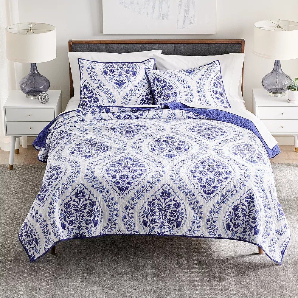 Sonoma Goods For Life® Heritage Ogee Damask Printed Quilt Or Sham 1 Sonoma Goods For Life® Heritage Ogee Damask Printed Quilt Or Sham